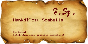 Hankóczy Szabella névjegykártya